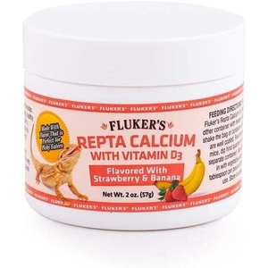 image:imageFlukers Strawberry Banana Flavored Repta Calcium with Vitamin D3 2 oz2Ounces