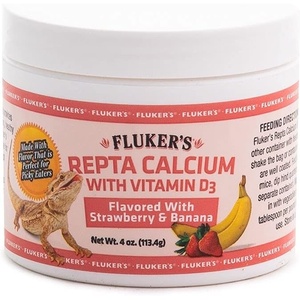 image:imageFlukers Strawberry Banana Flavored Repta Calcium with Vitamin D3 2 oz4Ounces